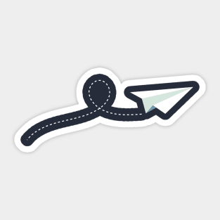 Adventure Paper Plane Sticker